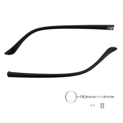 1 Pair Glasses Frame Replacement Temple Arms, Eyeglass Arms Legs Replacement Repair Kit Double Teeth Universal, Black