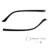 1 Pair Glasses Frame Replacement Temple Arms, Eyeglass Arms Legs Replacement Repair Kit Double Teeth Universal, Black view 1