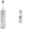 2024 New 3 in 1 Portable Travel Toothbrush with Travel Case,Reusable Folding Travel Soft Toothbrush,Lightweight Extra Soft Bristles Built-in Refillable Toothpaste Tube Set (White, One Size) view 1