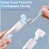 2024 New 3 in 1 Portable Travel Toothbrush with Travel Case,Reusable Folding Travel Soft Toothbrush,Lightweight Extra Soft Bristles Built-in Refillable Toothpaste Tube Set (White, One Size) view 2