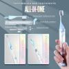 2024 New 3 in 1 Portable Travel Toothbrush with Travel Case,Reusable Folding Travel Soft Toothbrush,Lightweight Extra Soft Bristles Built-in Refillable Toothpaste Tube Set (White, One Size) view 3