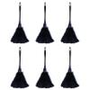 Fcuajdkq 6pc Fashion Turkey Duster with Black Plastic Handle Cleaning Tool(Black) 35cm view 1
