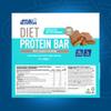 Applied Nutrition Diet Protein Bar, High Protein, Low Sugar Protein Snack Bar with Added Vitamins - Chocolate Salted Carmel (12 x 45g) view 2