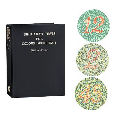 KEhtu Color Deficiency Test Book, Ishihara Book 38 Plates, Ophthalmic Optical Optometry, Used In Tests To Determine The Type and Degree Of Color Vision Deficiency.