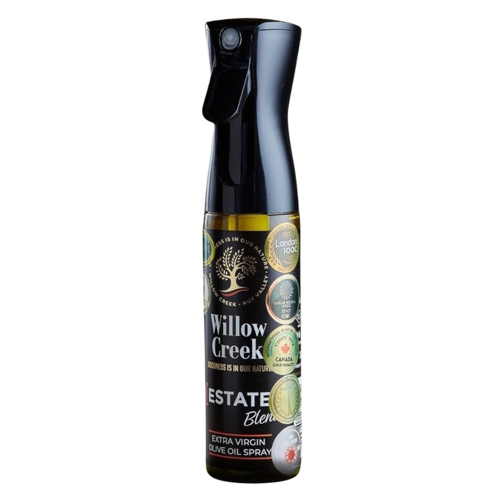 Willow Creek | Extra Virgin Olive Oil Spray | 300ml | Globally Award Winning | Non-Drip | Refillable | Precise | Zero Waste | Ideal for Salad, Pasta, Pizza, Meat, Veg | Cooking | Olive Oil Spray