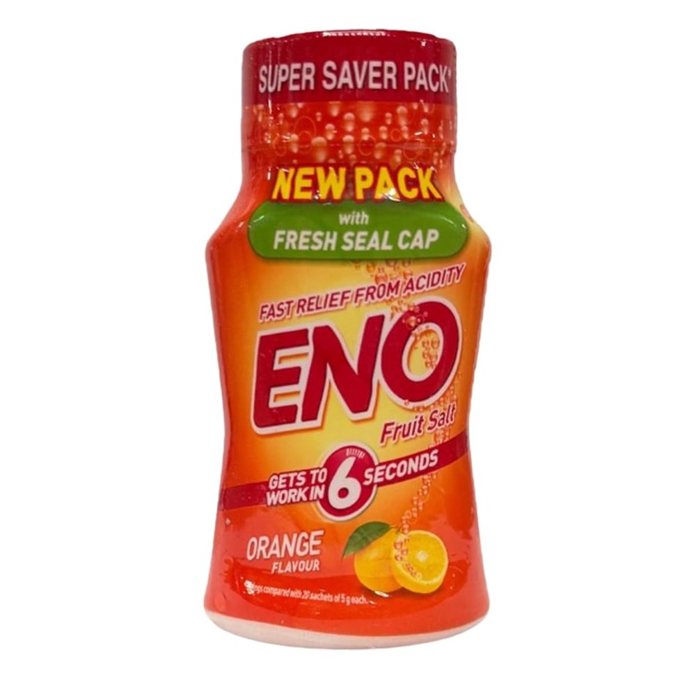 Fruit Salt Sachet 6N*5GM Jeera, Ajwain and Kala Namak 3 in 1 Flavour Instant Enery Drink Sachet ENOFast Relief (E N O - Pack of 5)