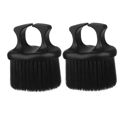 BELLIFFY Barber Brushes 2pcs Vintage Style Hair Brush Portable for Men Hair Detangling Mustache Care in Black for Salon and Home Use