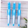 Beaupretty 3pcs Double-Head Cleaning Brush Set with Anti-Slip Handle, False Teeth Care Toothbrush for Home Use, Portable Cleaner for Effective Oral Hygiene view 4