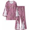 GONGGUJ Nursing Suit Fully Open Hospital Gown Unisex Patient Gowns Dialysis Chemo Clothing with Self-adhesive Stick on Both Sides for Women or Men view 1
