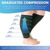 Hotfiary Calf Compression Sleeves for Women & Men, 20-30 mmHg Graduated, Plus Size S-7XL, Firm Support Footless Compression Socks, Wide Calf & Leg Support Brace for Flight, Travel, Nurses, Pregnancy view 3