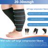 Hotfiary Calf Compression Sleeves for Women & Men, 20-30 mmHg Graduated, Plus Size S-7XL, Firm Support Footless Compression Socks, Wide Calf & Leg Support Brace for Flight, Travel, Nurses, Pregnancy view 4