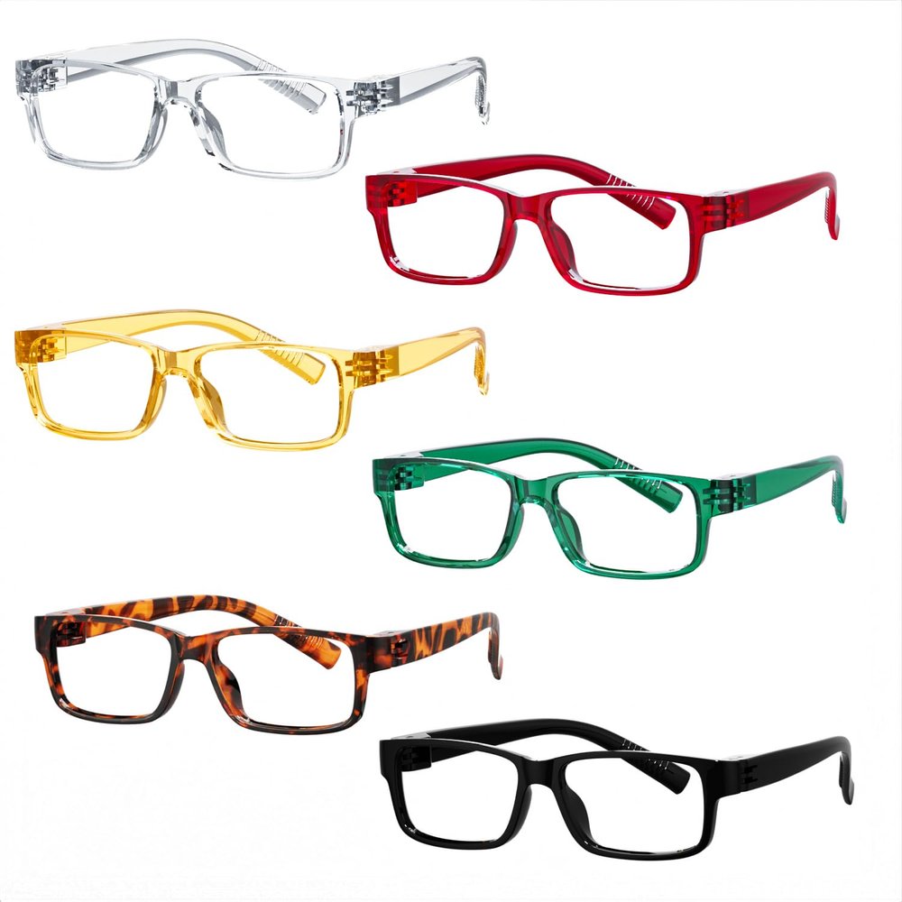 Eyekepper Metalless Screwless Spring Hinges Reading Glasses 6 Pack Vintage Readers for Men Women +2.25