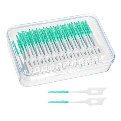 220 Pieces Interdental Brushes, Silicone Dental Brushes Teeth Brush Picks for Braces Oral Cleaning, Tooth Flossing Brush Disposable for Cleaning, Toothbrush Clean Tool
