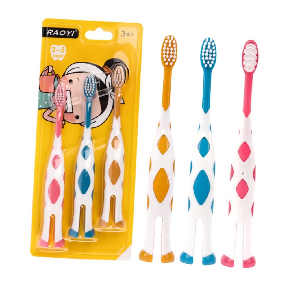 minkissy 6Pcs Kids Toothbrushes with Soft Bristles and Plastic Handles, Suitable for Children Aged 2-5, Bathroom Accessories for Gentle Oral Care
