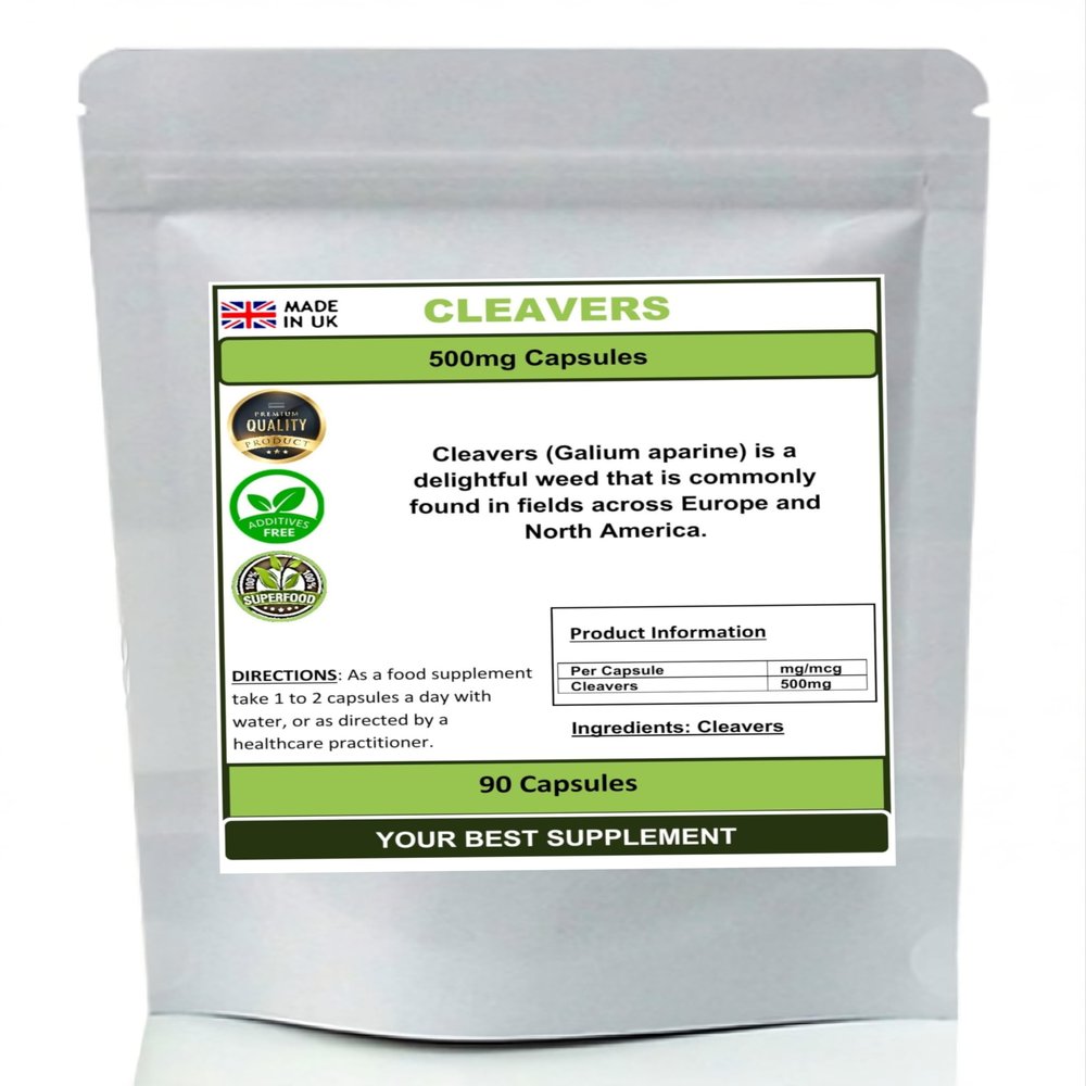 Cleavers Capsules 100% Natural Pure no additives (Galium aparine) (90)