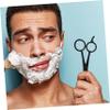 Healeved Stainless Steel Beard Care Kit Mustache Trimming Scissors Comb Storage Bag for Barbershop Home DIY Beard Trimming view 2