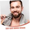Healeved Stainless Steel Beard Care Kit Mustache Trimming Scissors Comb Storage Bag for Barbershop Home DIY Beard Trimming view 3
