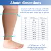 Hotfiary Calf Compression Sleeves for Women & Men, 20-30 mmHg Graduated, Plus Size S-7XL, Firm Support Footless Compression Socks, Wide Calf & Leg Support Brace for Flight, Travel, Nurses, Pregnancy view 2
