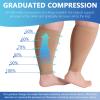 Hotfiary Calf Compression Sleeves for Women & Men, 20-30 mmHg Graduated, Plus Size S-7XL, Firm Support Footless Compression Socks, Wide Calf & Leg Support Brace for Flight, Travel, Nurses, Pregnancy view 3