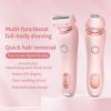 SilkyGlide Pro Hair Remover,SilkGlide Razor,SilkGlide Epilator Painless Hair Removal at Home, SilkyGlide Pro Fessional Hair Remover,2 in 1 Electric Shaver Razors,Bikini Trimmer for Pubic Hair (Blue) view 2