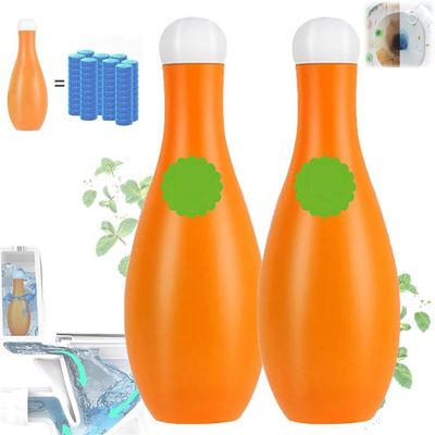 Bowling Blue Bubble Toilet Bowl Cleaner, Automatic Long-Lasting Toilet Bowl Cleaner in Bottle, Toilet Fresheners Deodorizing & Descaling, for Cistern Prevents Limescale (2pcs)