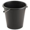 14 Litre Black Plastic Strong Robust 3 Gallon Water Mixing Cement Bucket With Metal Handle (2) view 1