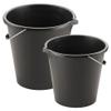 14 Litre Black Plastic Strong Robust 3 Gallon Water Mixing Cement Bucket With Metal Handle (2) view 2