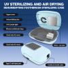 Rechargeable Portable Toothbrush Sanitizer Case with Holder, Cleaner Box Fan and Dryer view 2