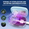 Rechargeable Portable Toothbrush Sanitizer Case with Holder, Cleaner Box Fan and Dryer view 3