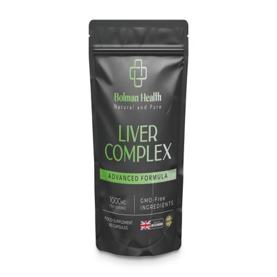 Liver Complex | 60 Capsules | 30 Day Supply | Advanced Formula with TUDCA, NAC & Psyllium Husk | Supports Liver Function, Detox, Digestion & Well-Being | GMO-Free | Vegan Friendly | UK Made
