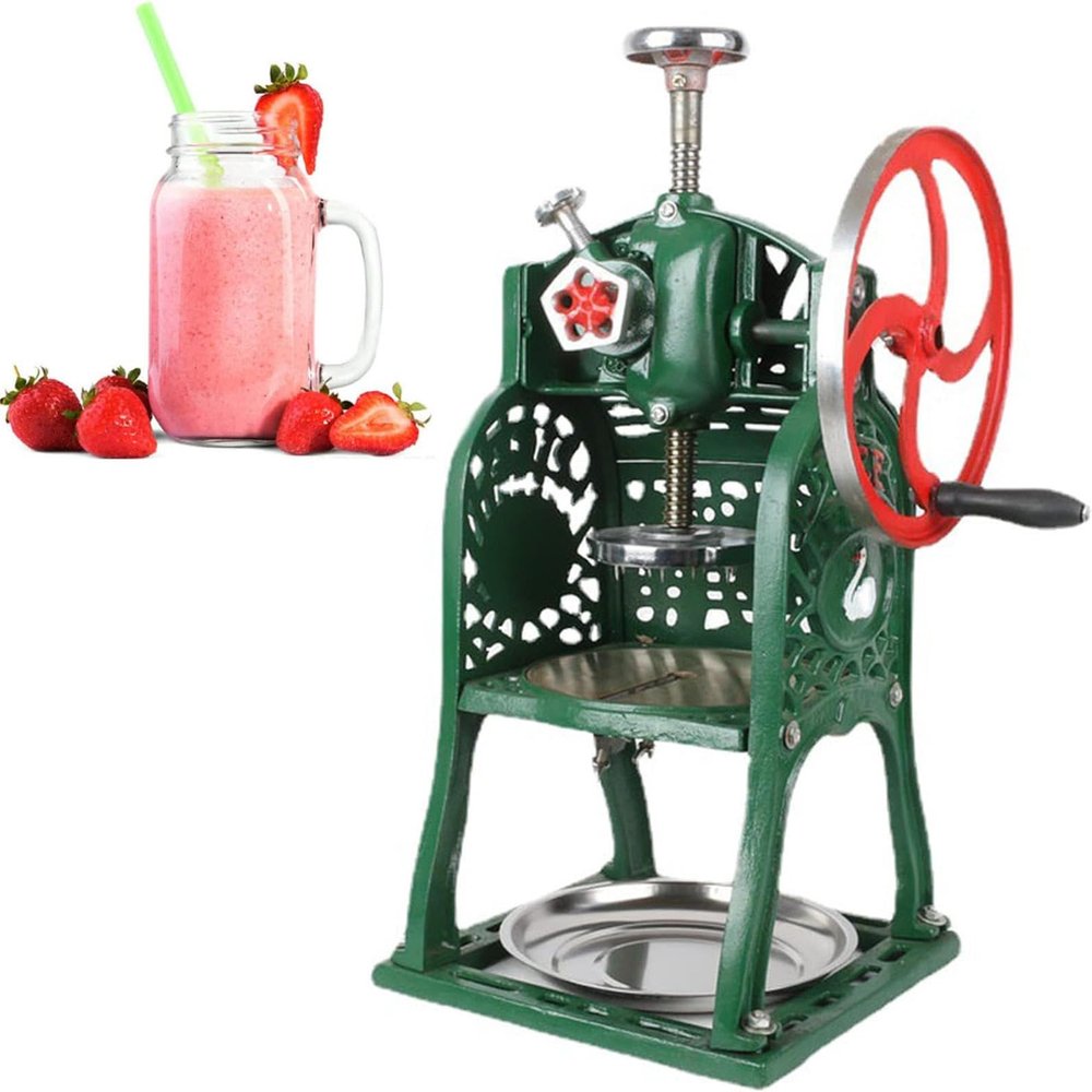LoKori Manual Snow Ice Shaver Machine, Ice Crusher Machine for Home,Manual Snow Cone Machine Shaved Ice Machine for Party, Bars, Restaurants,Hand-Crank Design