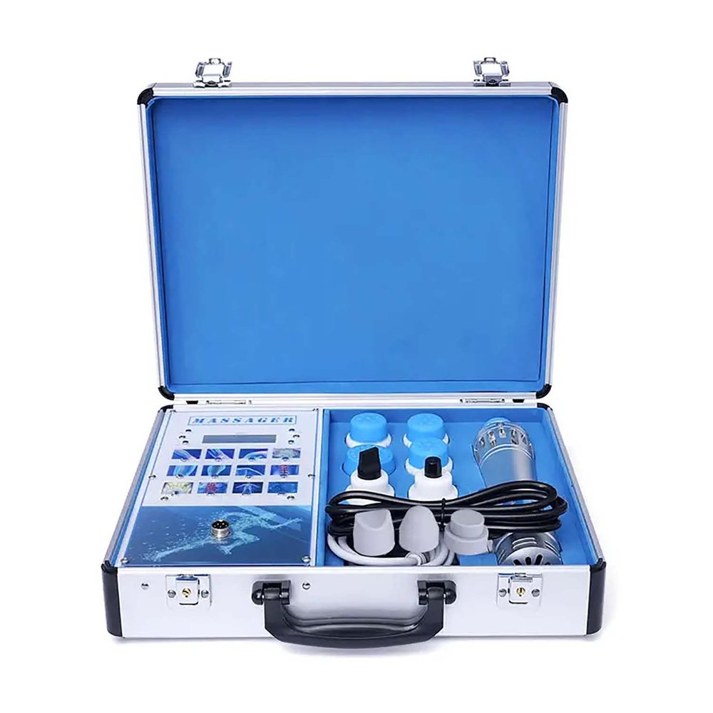 Piptyllite Extracorporeal Shockwave Therapy Machine Electromagnetic ED Pain Relief Body Massager with 7 Massage Heads Muscle Relax Massage Gun
