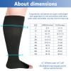 Hotfiary Plus Size Compression Socks for Women & Men, Size S to 7XL, 20-30mmhg Wide Calf Graduated Compression Stockings, 1 Pair Open Toe Knee High Ankle, Shin & Calf Support Sleeves for Flight Travel view 2
