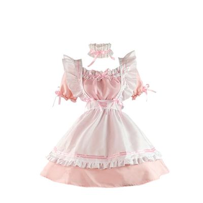 Asudaro Cosplay Maid Costume Sweet Cosplay, Maid Costume Cosplay Outfit Bows Dress,Womens Traditional Alice Fancy Dress,for Halloween Performance