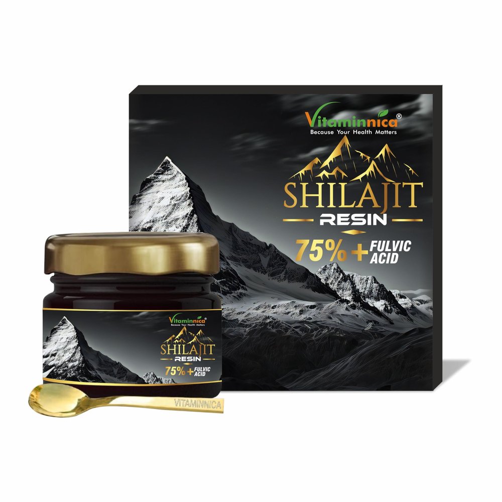 Vitaminnica Pure Shilajit Resin 20g - Premium Himalayan Shilajit for Energy, Vitality & Immune Support - Natural Resin | Gold Grade 100% Pure, Rich in Fulvic Acid and 85+ Trace Minerals