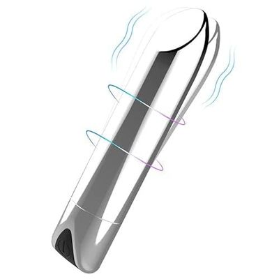 10 Modes Quiet Bullet Massage Wand Portable Silicone Massage Ball Powerful Handheld Electric Bullet Viberate Personal Body Relaxation Gift for Woman Men,Women Trainer Muscle Back Tool (Silver)