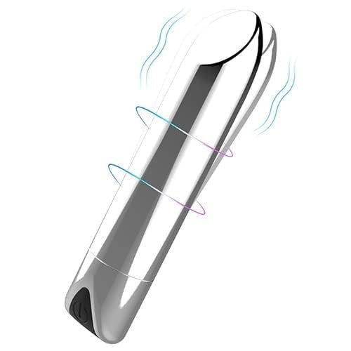 10 Modes Quiet Bullet Massage Wand Portable Silicone Massage Ball Powerful Handheld Electric Bullet Viberate Personal Body Relaxation Gift for Woman Men,Women Trainer Muscle Back Tool (Silver)