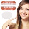 Dazzluxe 2 Pairs Dentures Cosmetic Veneer False Teeth, Temporary Veneers White Snap on False Teeth for Women Men, Protect Your Teeth And Regain Confident Smile view 1