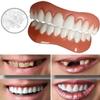 Dazzluxe 2 Pairs Temporary Veneers Teeth, Nature And Comfortable Cosmetic Fake Teeth Adjustable Snap on False Teeth for Men And Women, Regain Confident Smile view 4