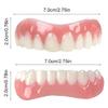 Dazzluxe Adjustable Snap-On Dentures, 2 Pairs Upper And Lower False Teeth Veneers, Temporary Teeth Restoration Fake Teeth, Regain Confident Smile view 3