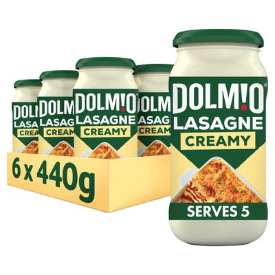 Dolmio Lasagne Creamy White Pasta Sauce Jar, Bulk Multipack 6 x 440g
