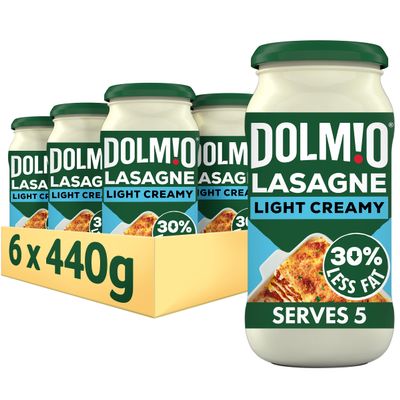 Dolmio Lasagne Light Creamy White Sauce Jar, Bulk Multipack 6 x 440g