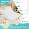 Mistuki Wedge Pillow Case Cover 25x24x12 Bed Wedge Pillowcase Triangle Incline Wedge Pillow Covers for Sleeping Waterproof Pillow Cases Protector with Zipper & Pocket (Waterproof Cover Only) view 2