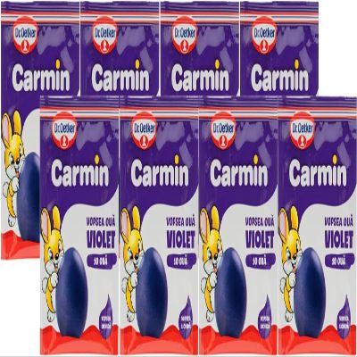 Baking Ingredients Kit by DR Oetker, Baking Powder, Dry Yeast, Egg Dye, Vanilla Sugar (8 Pack, Violet Egg Dye 5ml)