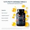 NFO Omega 3 Kids [120 Chewable Mini Softgel Fish Gelatin Capsules] Omega 3 for Kids High Strength Natural Norwegian Fish Oil with EPA & DHA in TG Form, Tutti-Frutti Flavour, with Vitamins D3, A, C, E view 2