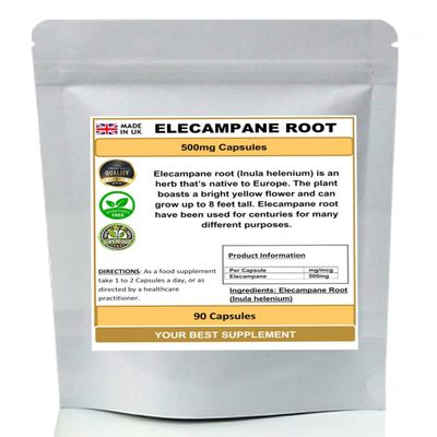 Elecampane Root Capsules 500mg 100% Natural (Inula helenium) High Strength (90)