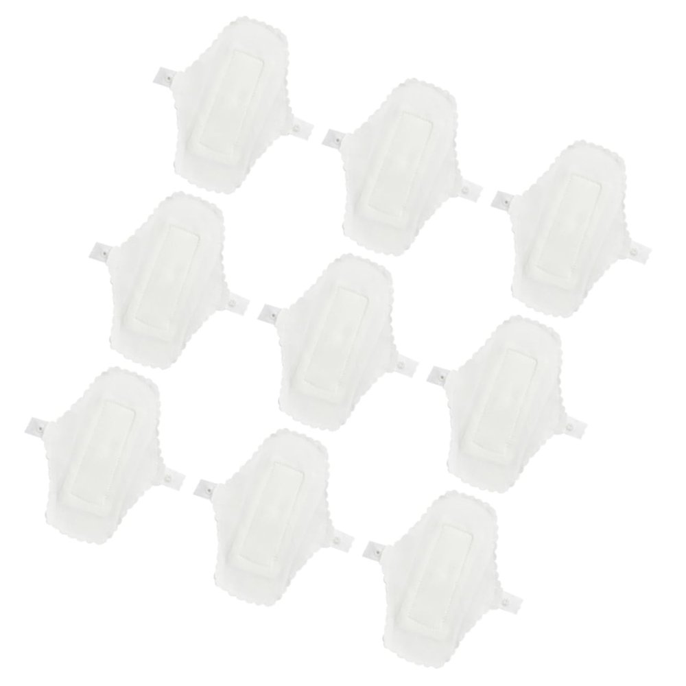 FRCOLOR Washable Sanitary Pad and Reusable Menstrual Pads 9Pcs Set Waterproof Cloth Detail Environmental Friendly Design for Travel Use Women