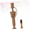 minkissy Cartoon Bear Baby Brush Training Tool 1pc Silicone Toothbrush for Baby Toddler Kids Safe Soft Bristles Random Color view 2