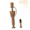 minkissy Cartoon Bear Baby Brush Training Tool 1pc Silicone Toothbrush for Baby Toddler Kids Safe Soft Bristles Random Color view 4