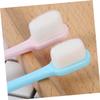Beaupretty Soft Bristle Fur Toothbrushes 2pcs Set Pink and Blue Oral Cleaning Toothbrushes for Gum Care and Full Mouth Hygiene Adults view 3